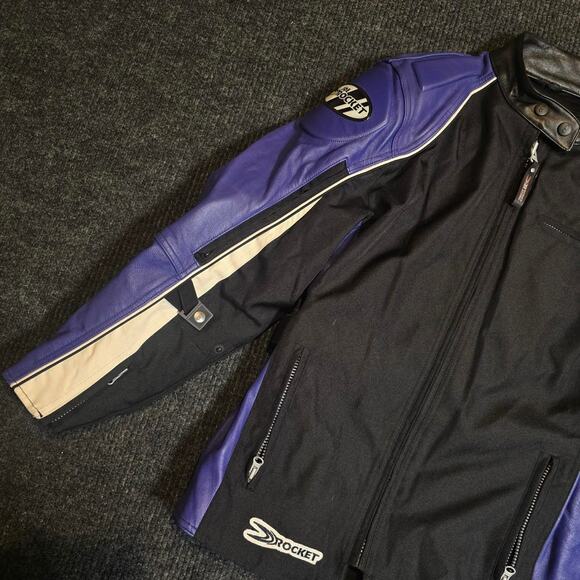 Joe Rocket Riding Jacket. Genuine Leather and Armored. Size L Mens - Picture 2 of 6